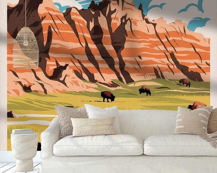 Voorbeeld van het werk in een kamer