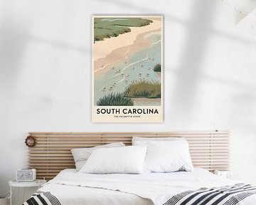 South Carolina Vintage Travel Poster by Poster Art Shop
