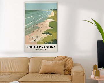 South Carolina Vintage Travel Poster by Poster Art Shop