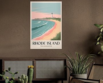 Rhode Island Vintage Reisposter van Poster Art Shop