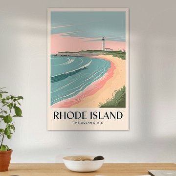 Rhode Island Vintage Reisposter van Poster Art Shop