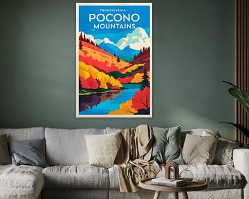 Montagnes Pocono, Pennsylvanie sur Poster Art Shop