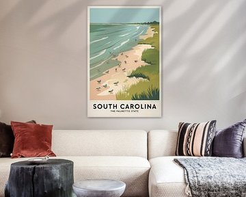 South Carolina Vintage Travel Poster by Poster Art Shop