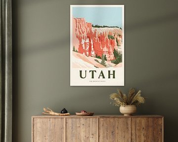 Utah Vintage Reisposter van Poster Art Shop