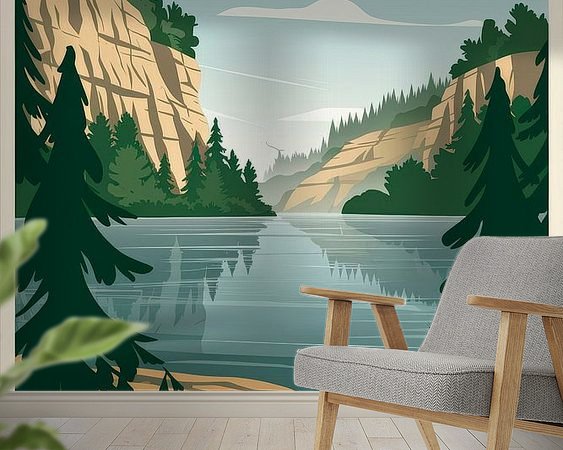 Voorbeeld van het werk in een kamer