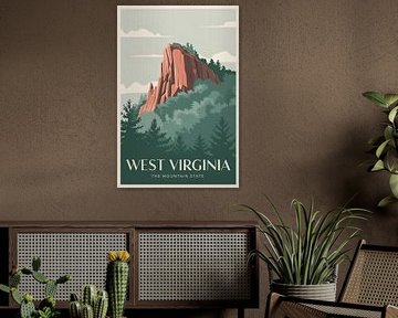 West Virginia Vintage Travel Poster by Poster Art Shop