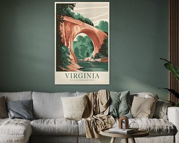 Virginia Vintage Reisposter van Poster Art Shop
