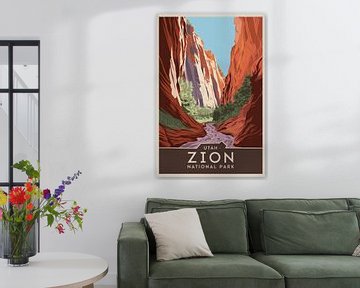 Nationaal park Zion, Utah van Poster Art Shop
