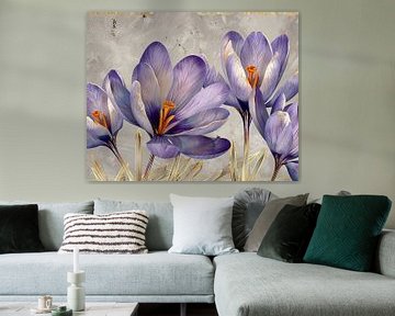 Krokus Schilderij | Purple Hush van I ❤ Bloemen