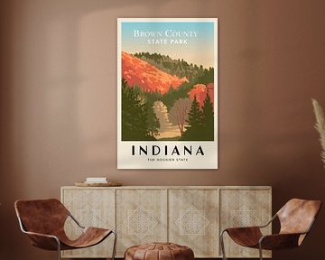 Brown County, Indiana by Poster Art Shop