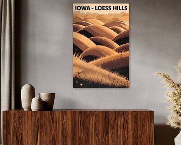 Iowa - Loess Hills by Poster Art Shop