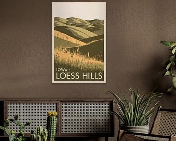 Iowa - Loess Hills Vintage Travel Poster sur Poster Art Shop