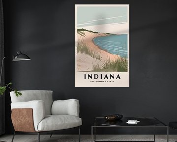 Indiana Vintage Travel Poster sur Poster Art Shop