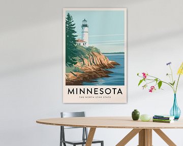 Minnesota Vintage Travel Poster by Poster Art Shop