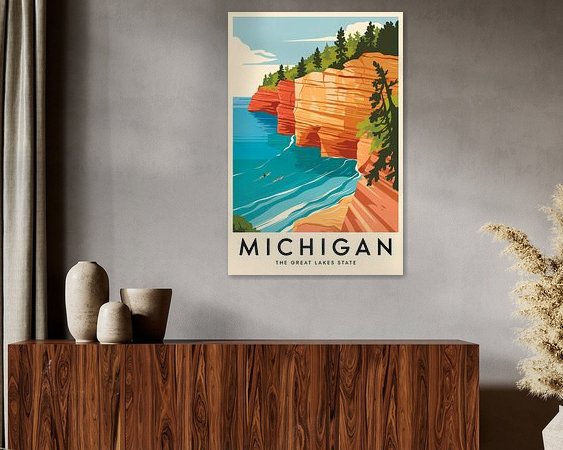 Voorbeeld van het werk in een kamer