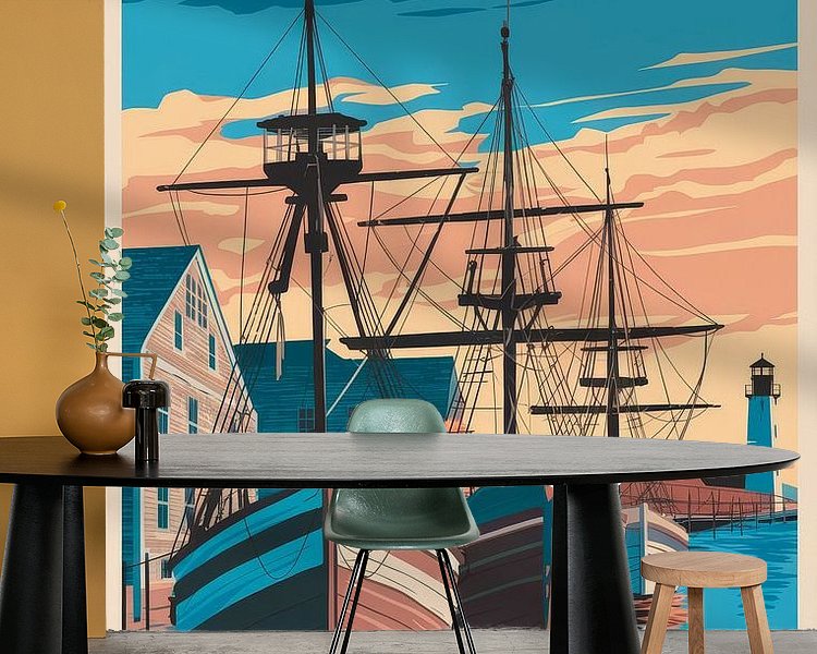 Voorbeeld van het werk in een kamer