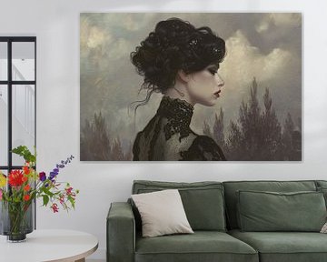 Mysterious Lady of Twilight van Abstract Schilderij