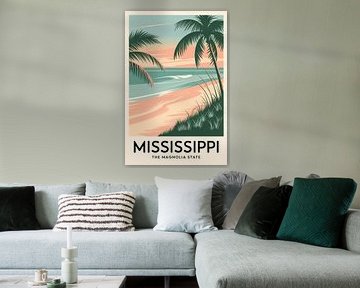 Mississippi Vintage Travel Poster by Poster Art Shop