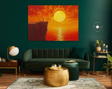 Solar Standoff van Abstract Schilderij