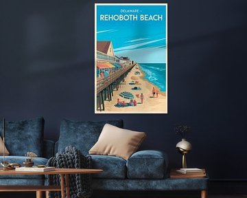 Rehoboth Beach, Delaware - Vintage Reisposter van Poster Art Shop