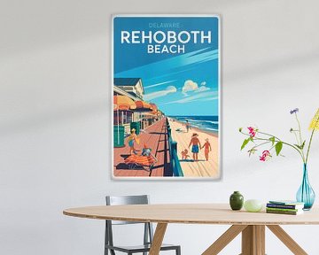 Plage de Rehoboth, Delaware sur Poster Art Shop