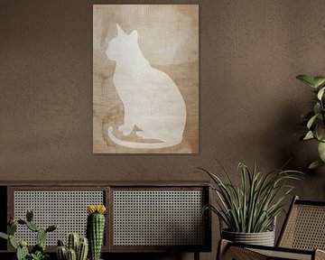 Katten Schilderij | Whispering Whiskers van Modern Collection