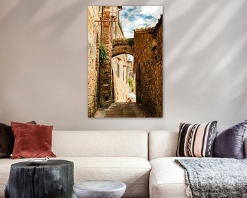 San Gimignano Stadsmuur | Italie van RB-Photography