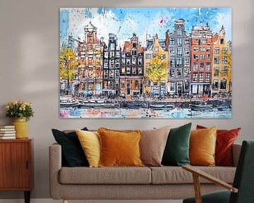 Modern Amsterdam by Abstract Painting