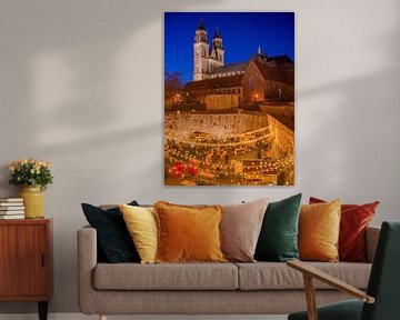 Maagdenburg - Kerstmarkt bij de Schweizer Milchkuranstalt van t.ART