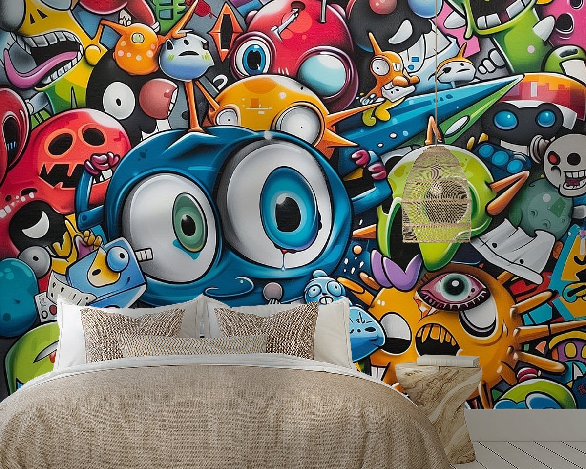 Voorbeeld van het werk in een kamer