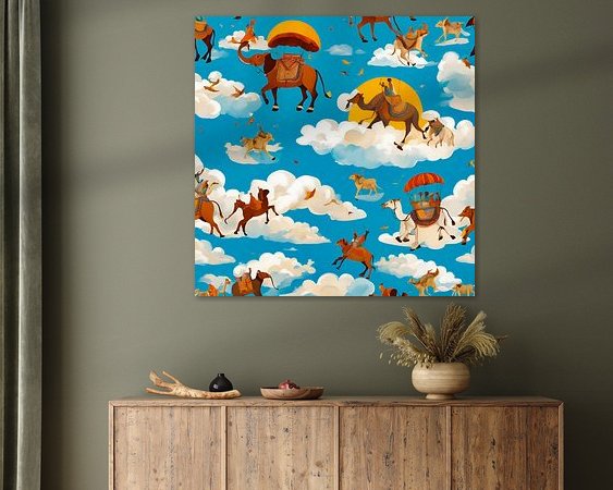 Voorbeeld van het werk in een kamer