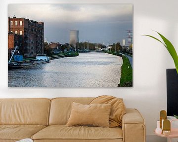 Het kanaal in Ruisbroek (Vlaanderen, België) van Werner Lerooy