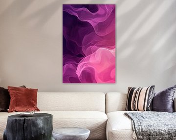 Golvend abstract in roze tinten van Imperial Art House