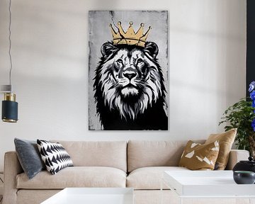 Lion avec couronne d'or artwork