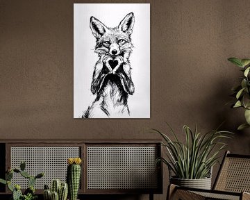 Vos met hartvormige handen van Imperial Art House