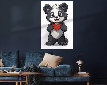 Panda met schattig hartje van Imperial Art House