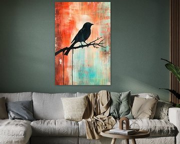Vogel silhouet op tak van Imperial Art House
