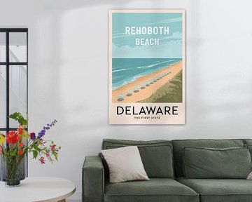 Rehoboth Beach, Delaware Vintage Travel Poster by Poster Art Shop