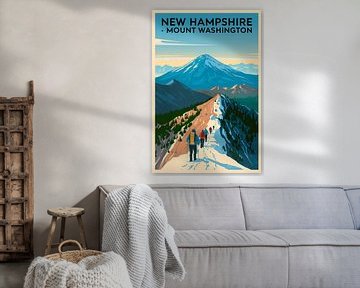 New Hampshire Vintage Reisposter van Poster Art Shop