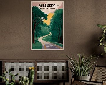 Mississippi by Poster Art Shop