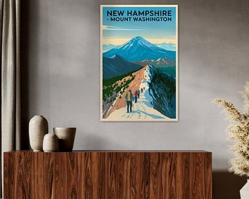 New Hampshire Vintage Reisposter van Poster Art Shop