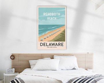 Rehoboth Beach, Delaware Vintage Travel Poster by Poster Art Shop