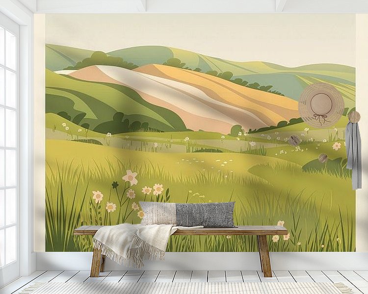 Voorbeeld van het werk in een kamer