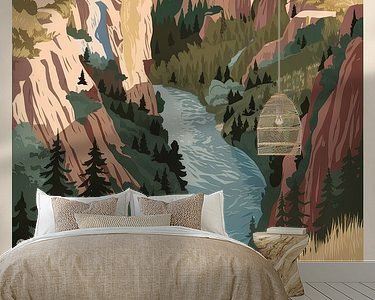 Voorbeeld van het werk in een kamer