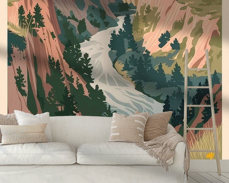 Voorbeeld van het werk in een kamer