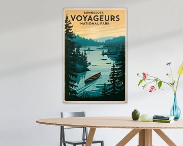 Minnesota Vintage Travel Poster by Poster Art Shop