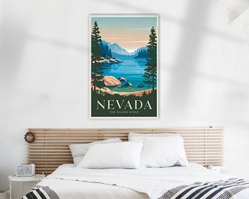 Nevada Vintage Reisposter van Poster Art Shop