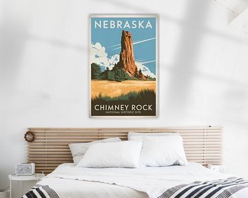 Nebraska Vintage Reisposter van Poster Art Shop
