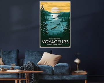 Minnesota Vintage Travel Poster by Poster Art Shop