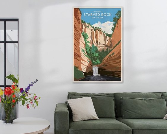 Voorbeeld van het werk in een kamer